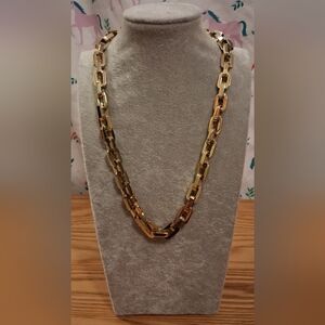 EUC Eddie Borgo Supra Link Gold Plate Chain Casual Moto Neutral Necklace Jewelry